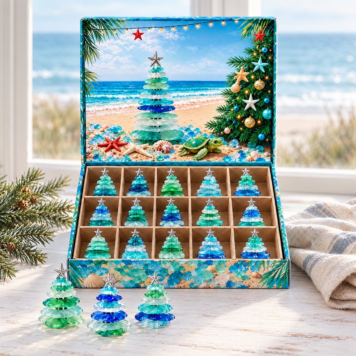 Adventskalender i havglass